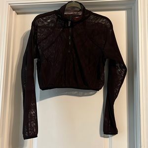 Lululemon Mesh crop top long sleeve jacket